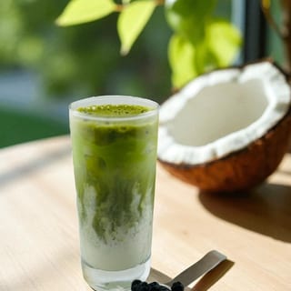Coconut matcha milk