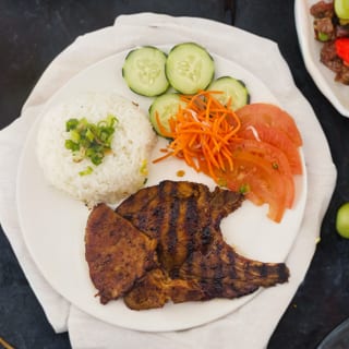 Grilled Pork Chop With Rice