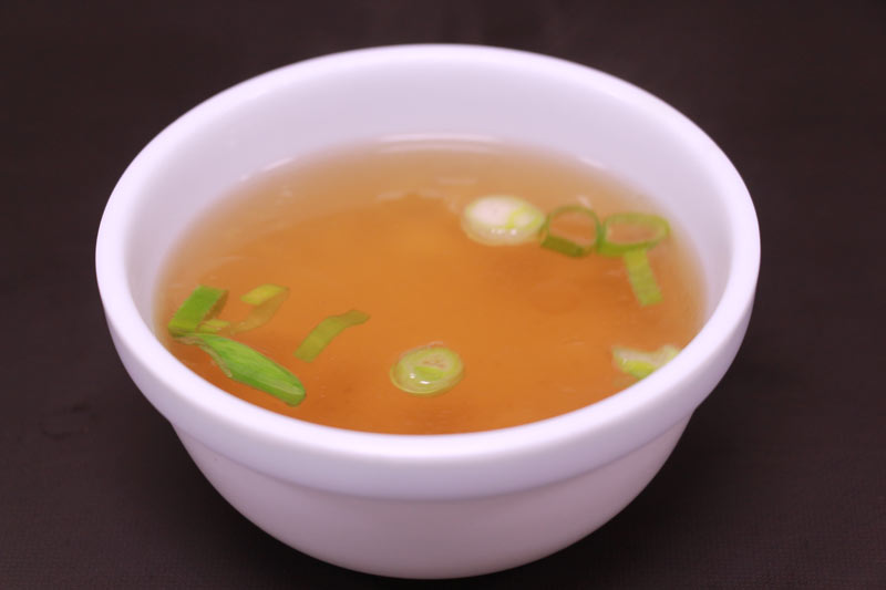 A small bowl of soup 